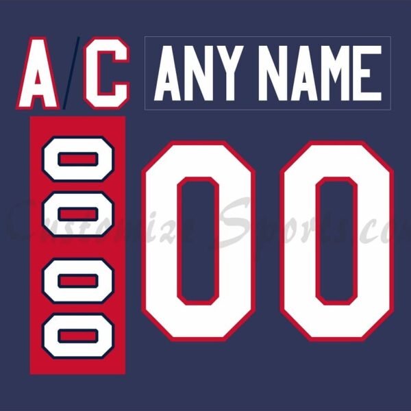 Syracuse Crunch Customized Number Kit for 2007-2010 Navy Jersey