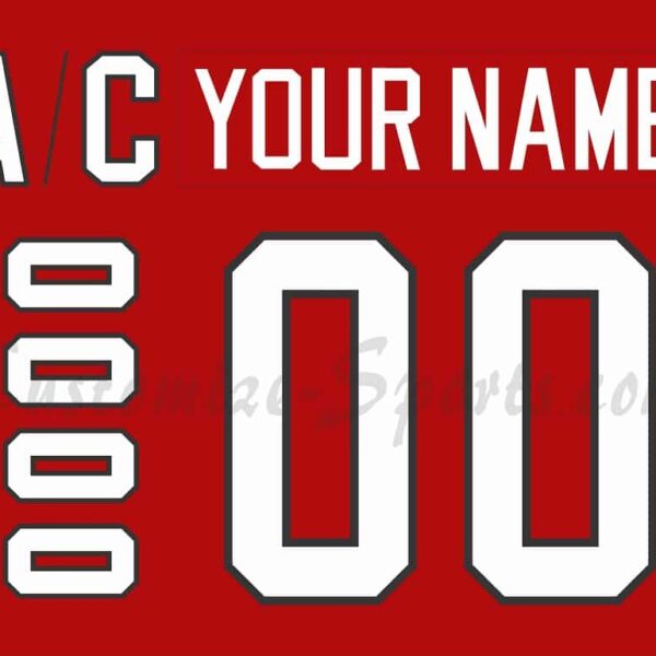 WCH Team Canada Customized Number Kit for 1996 Red Jersey