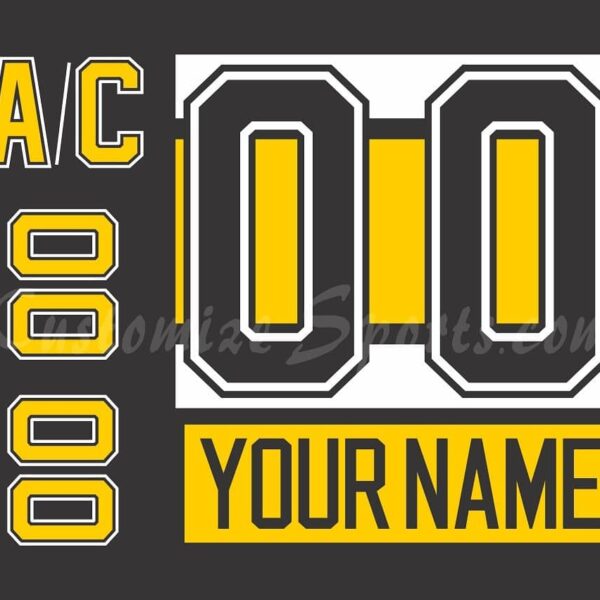 NCAA Michigan Tech Huskies Customized Number Kit For 2017-2022 Away Black Hockey Jersey