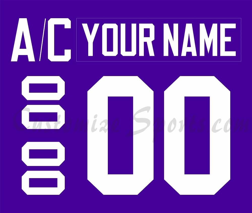 Cleveland Crusaders Customized Number Kit For 1972-1975 Purple Jersey