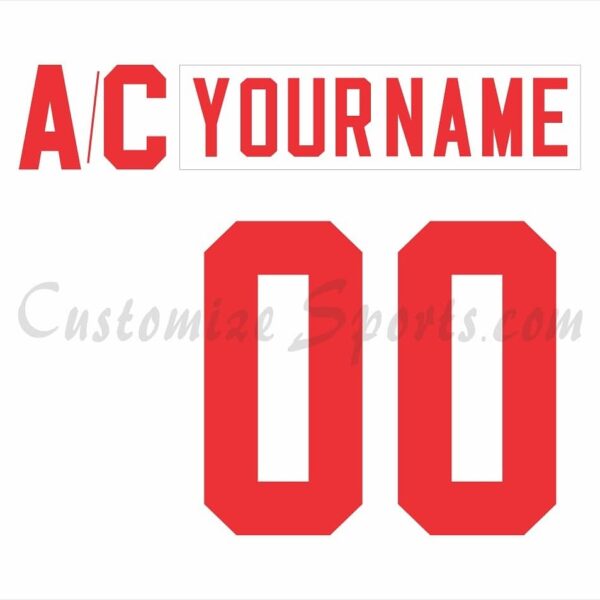 IIHF Team Canada Customized Number Kit for 1987 White Hockey Jersey