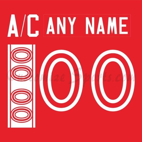 IIHF Team Austria Customized Number Kit For 2002 Red Hockey Jersey