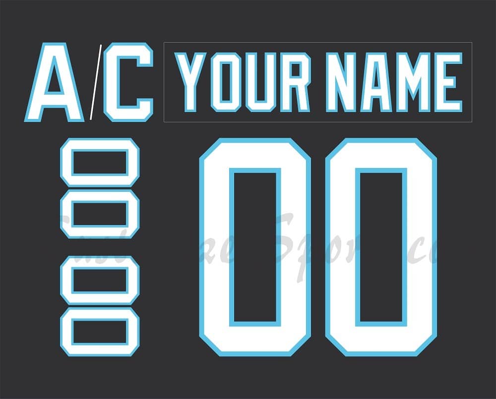 Atlanta Knights Customized Number Kit for 1992-1996 Black Jersey