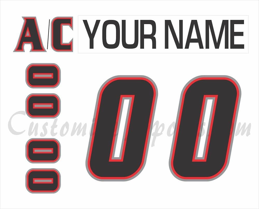 Danbury Mad Hatters Customized Number Kit For 2008-2009 White Jersey