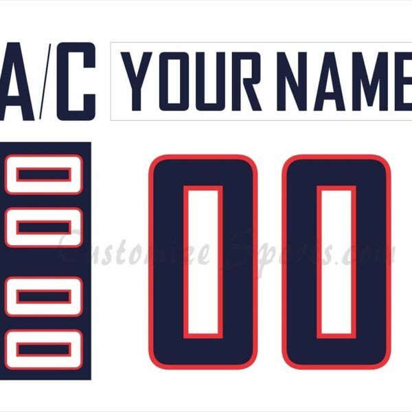 IIHF Team USA Customized Number Kit for 2010 White Hockey Jersey