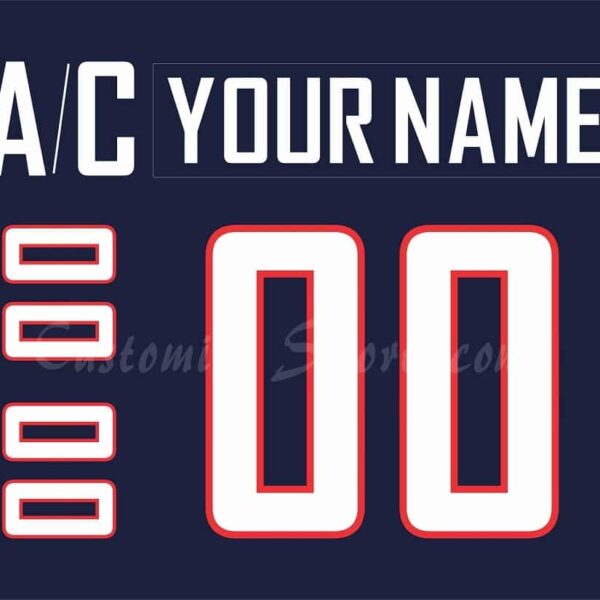IIHF Team USA Customized Number Kit for 2014 Navy Hockey Jersey