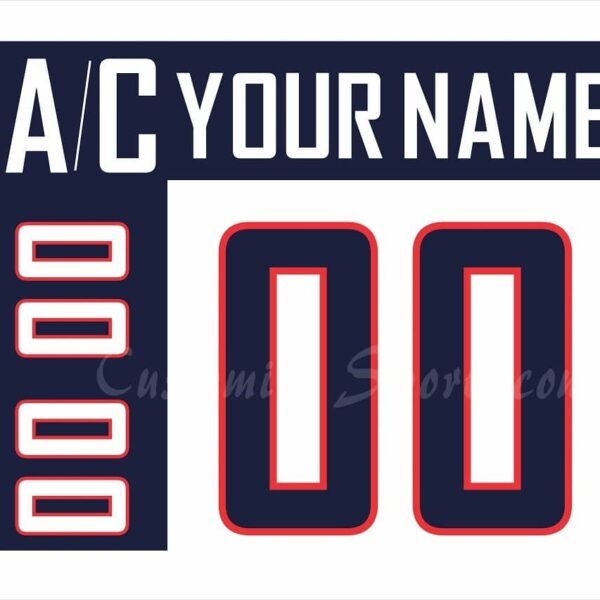 IIHF Team USA Customized Number Kit for 2014 White Hockey Jersey