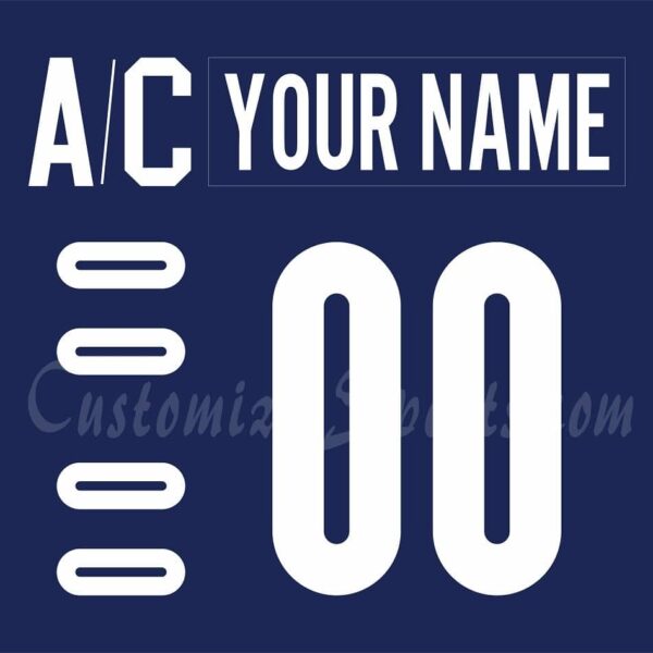 IIHF Team USA Customized Number Kit For 2006 Navy Hockey Jersey