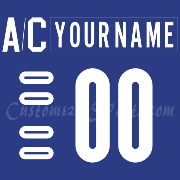 IIHF Team Slovakia Customized Number Kit For 2006 Blue Hockey Jersey