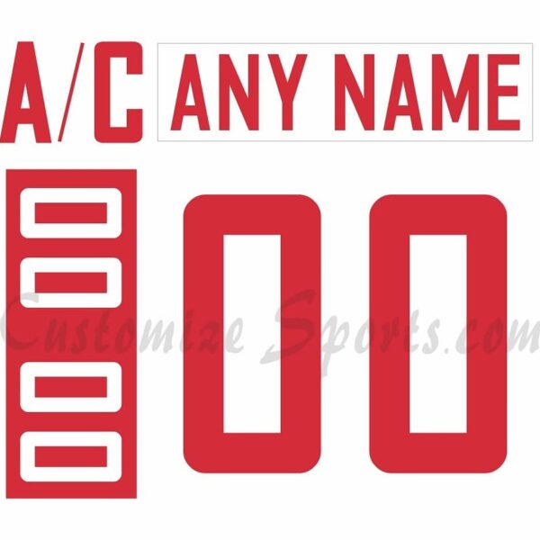 IIHF Team Denmark Customized Number Kit For 2011-2012 White Hockey Jersey