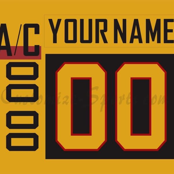 IIHF Team Germany Customized Number Kit for 2014-2017 Black Hockey Jersey