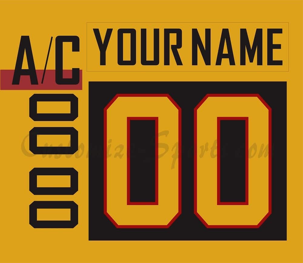 IIHF Team Germany Customized Number Kit for 2014-2017 Black Hockey Jersey