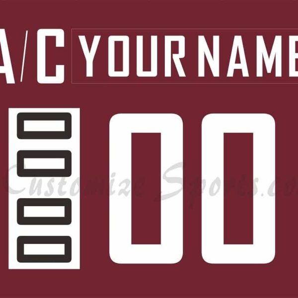 IIHF Team Latvia Customized Number Kit for 2010 Maroon Hockey Jersey