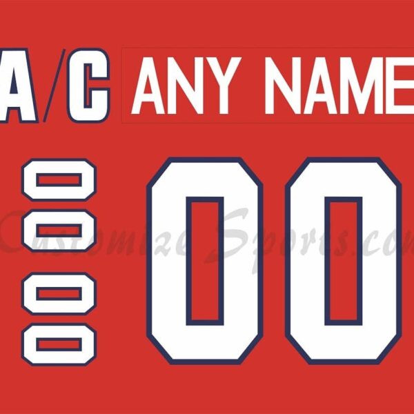 IIHF Team Serbia Customized Number Kit for 2014 Red Hockey Jersey