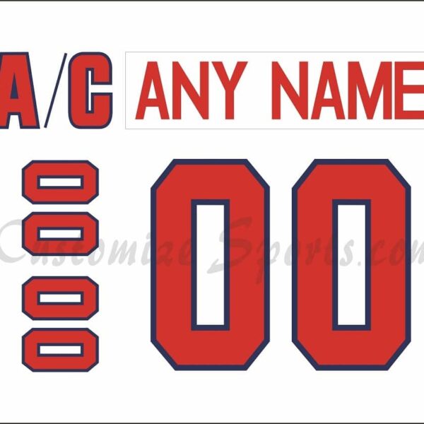 IIHF Team Serbia Customized Number Kit for 2014 White Hockey Jersey