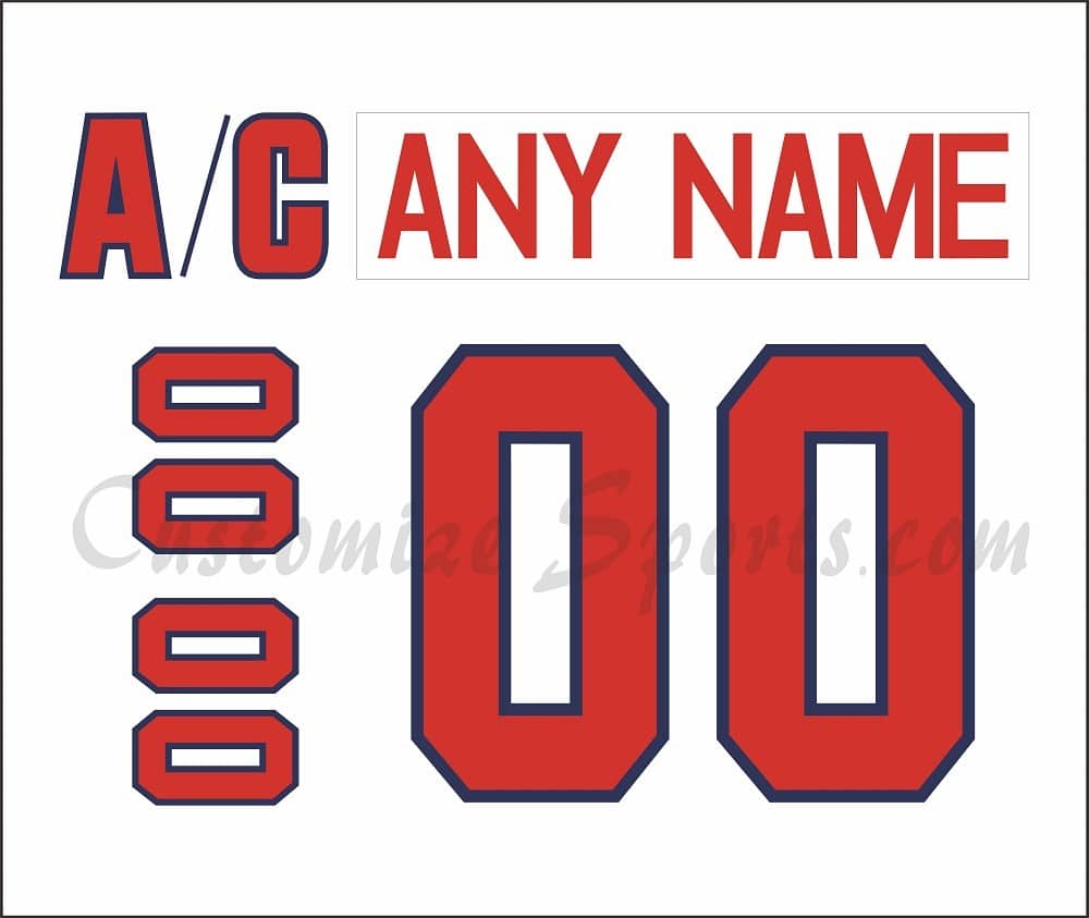 IIHF Team Serbia Customized Number Kit for 2014 White Hockey Jersey