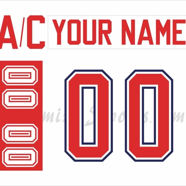 IIHF Team Canada Customized Number Kit for 1988 White Hockey Jersey