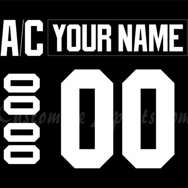 Iowa Wild Customized Number Kit for 2013-Present Practice Black Jersey