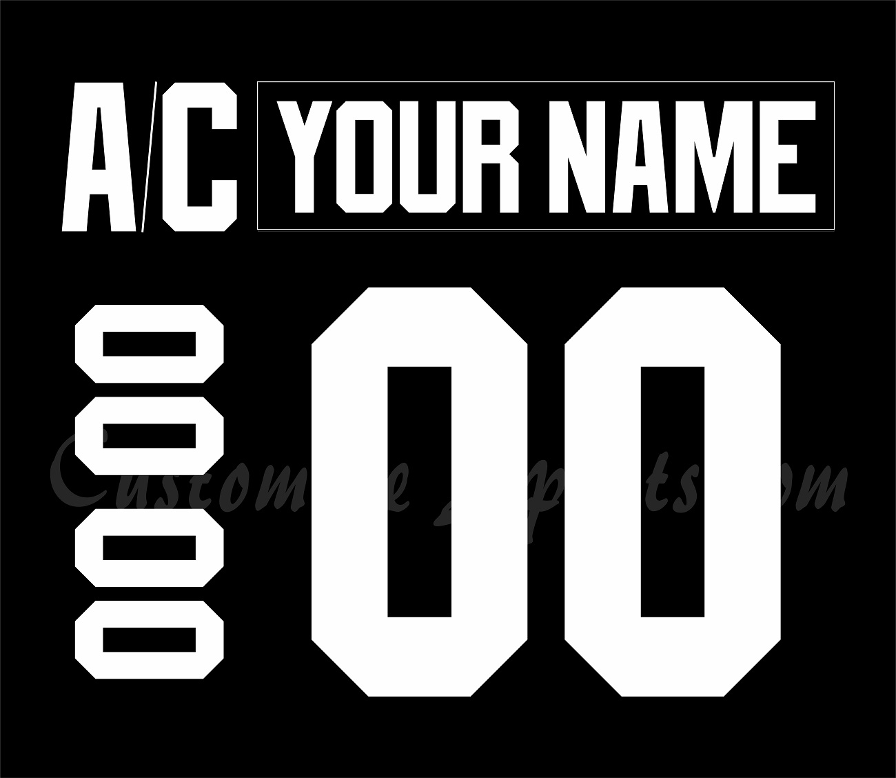 Iowa Wild Customized Number Kit for 2013-Present Practice Black Jersey