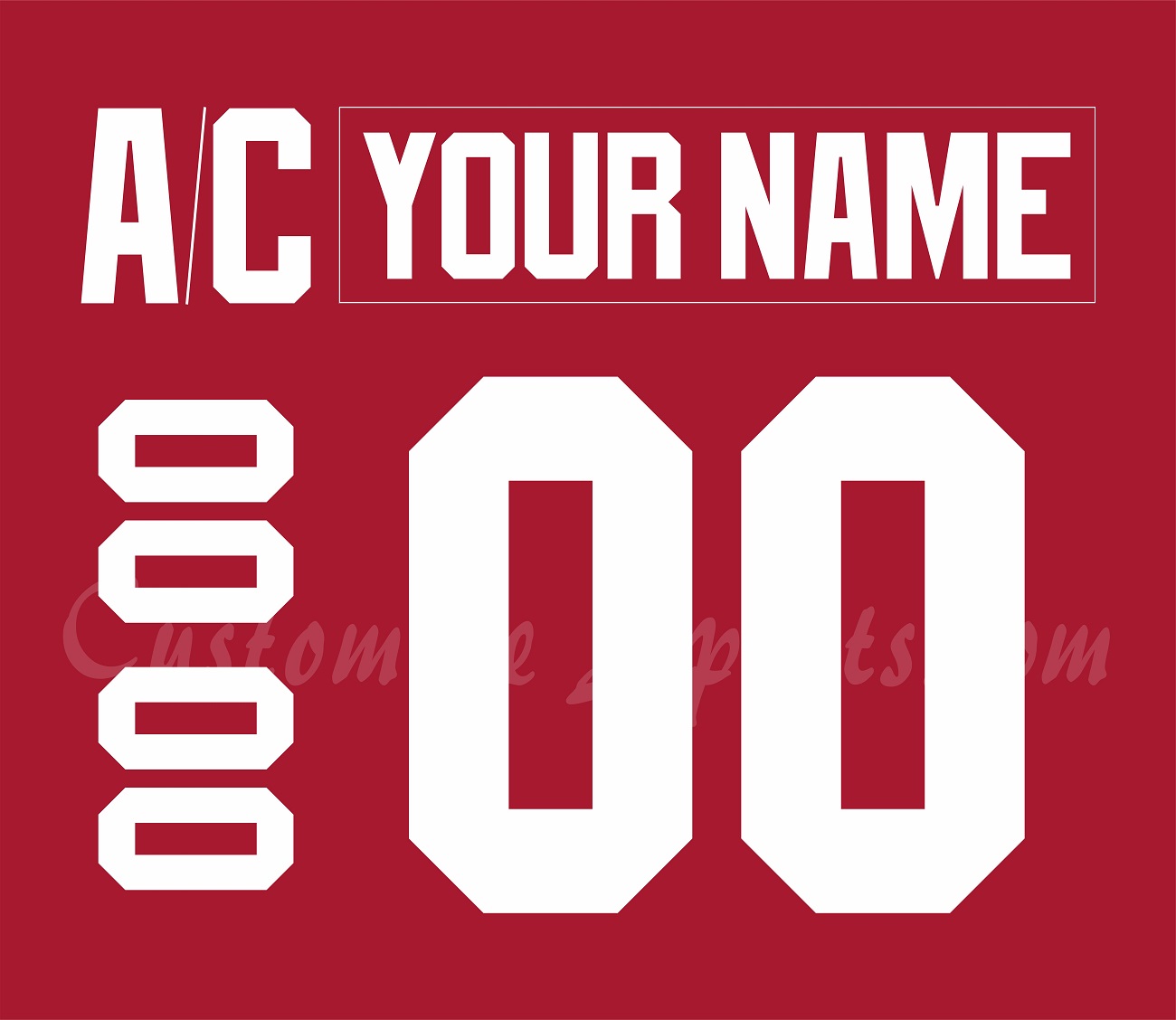 Iowa Wild Customized Number Kit for 2013-Present Practice Red Jersey