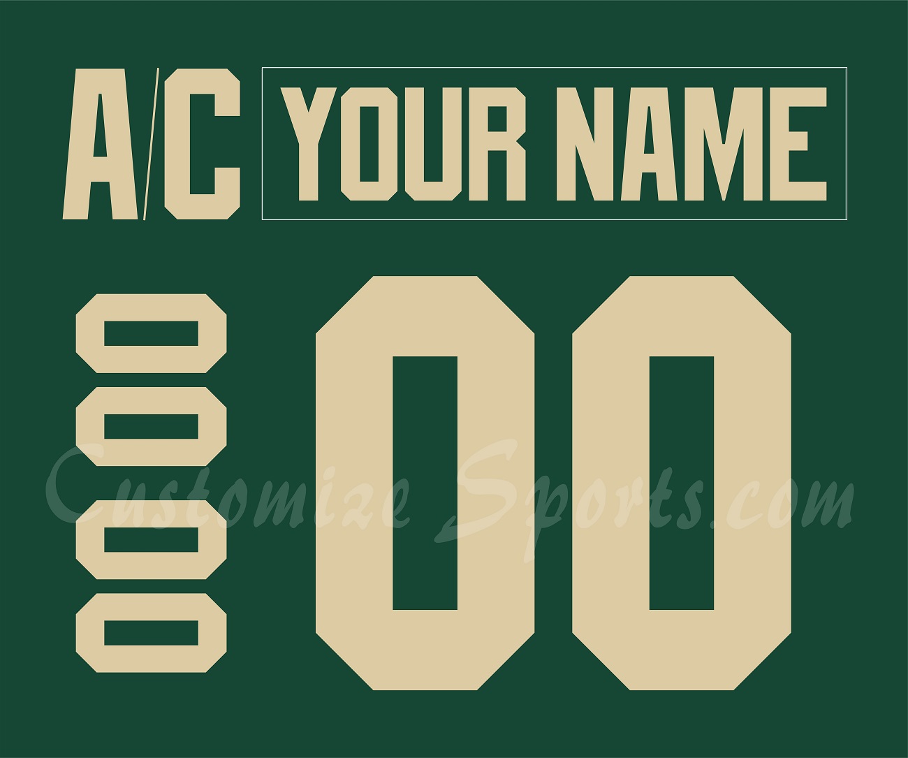 Iowa Wild Customized Number Kit for 2016-2022 Away Jersey