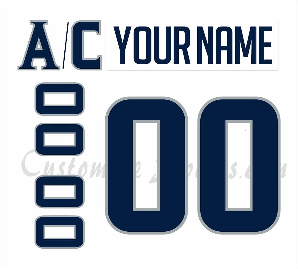 Jacksonville Icemen Customized Number Kit for 2019-Present White Jersey