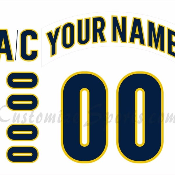 NCAA Michigan Wolverines Customized Number Kit 2014-2016 White Hockey Jersey