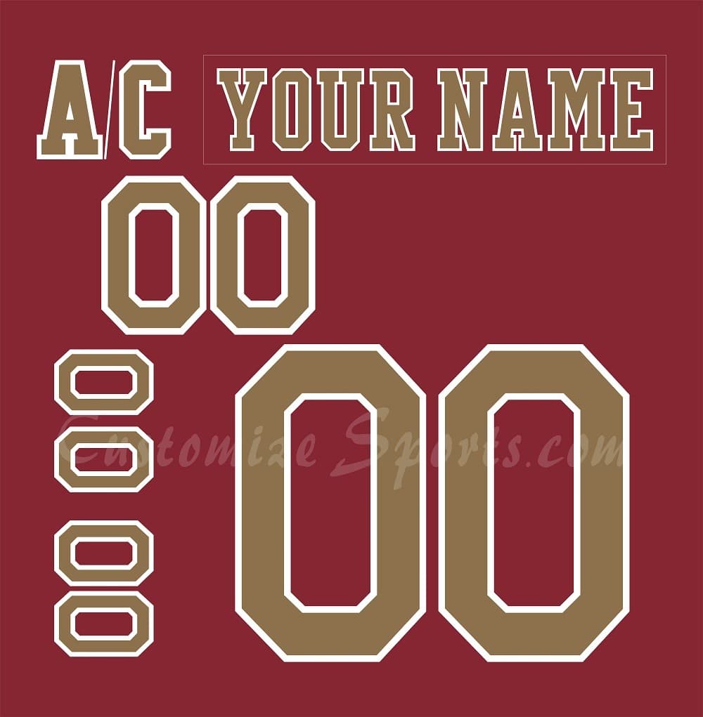 NCAA Denver Pioneers Customized Number Kit For 2011-2022 Away Hockey Jersey