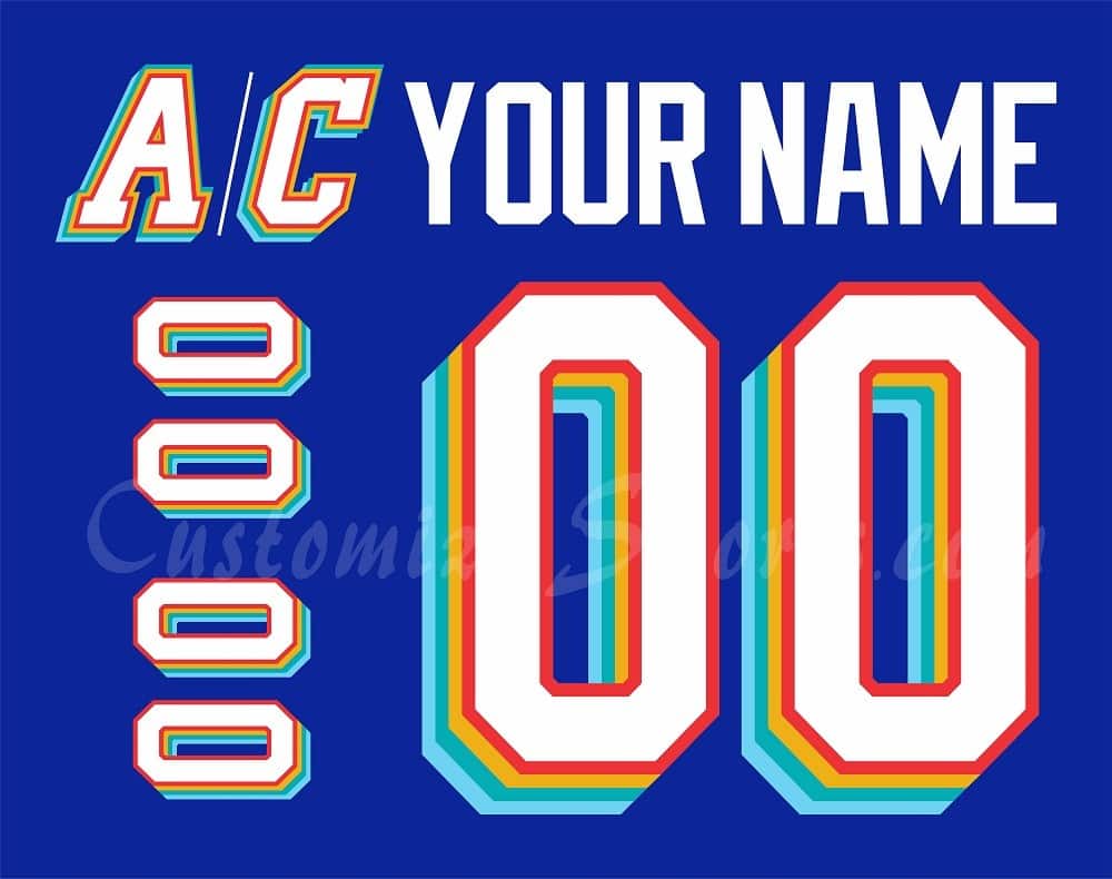 New York Rangers Customized Number Kit For 2022 Pride Jersey