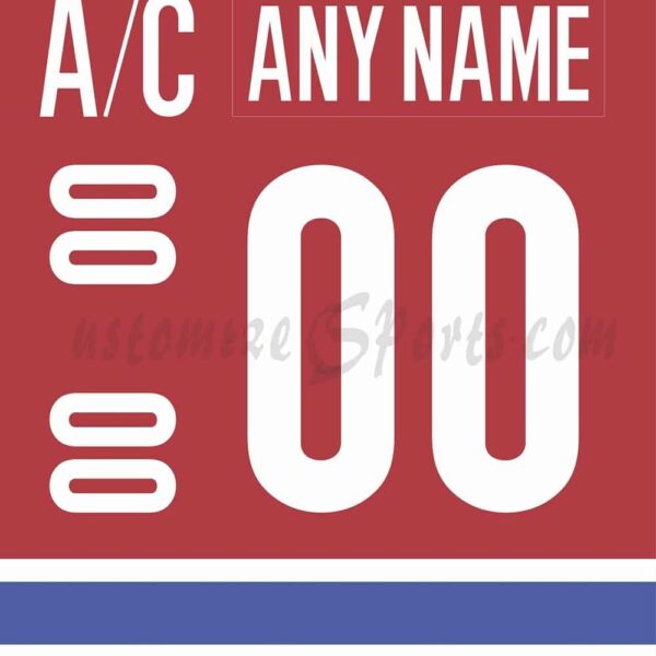 IIHF Team Norway Customized Number Kit for 2010 Red Hockey Jersey