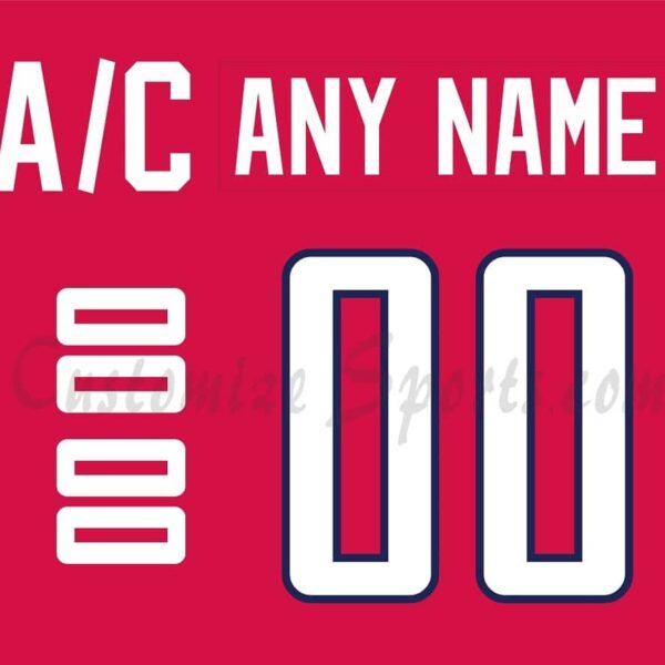 IIHF Team Norway Customized Number Kit for 2014 Red Hockey Jersey