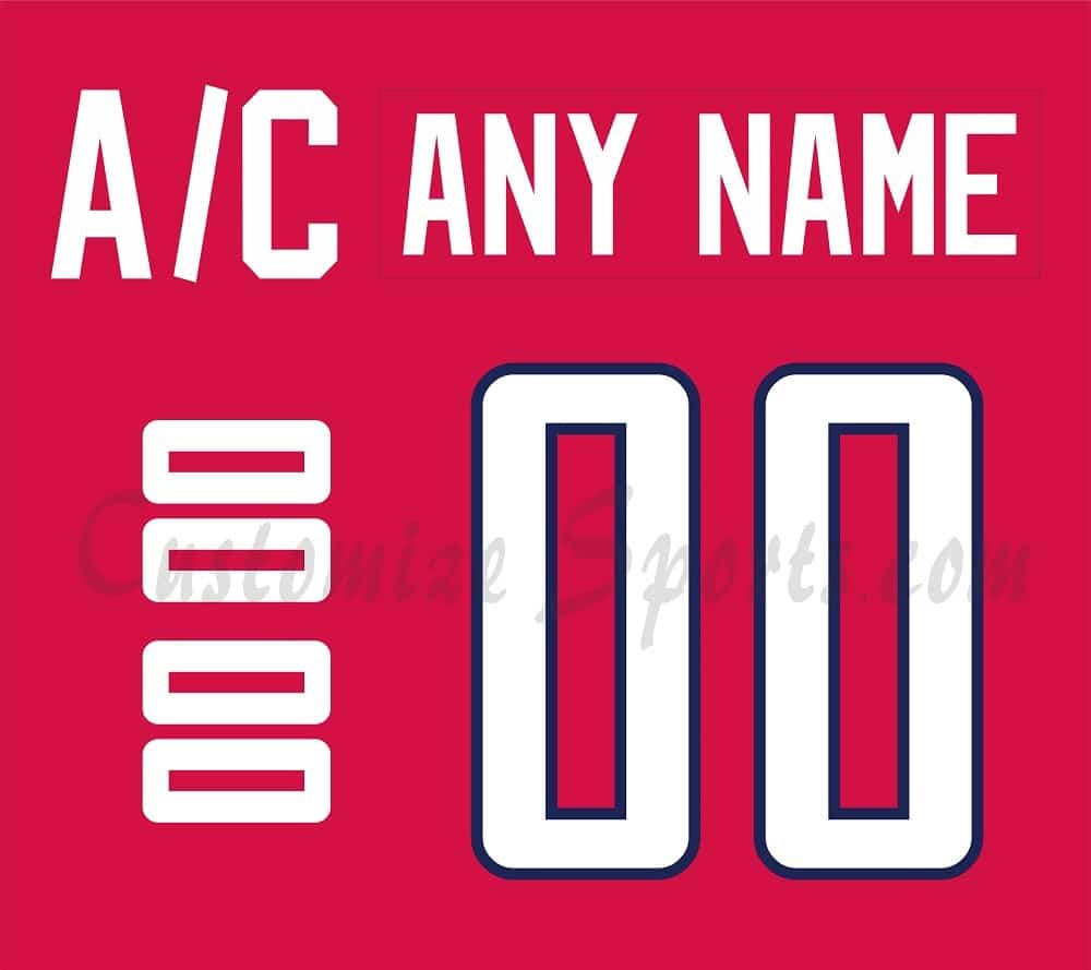 IIHF Team Norway Customized Number Kit for 2014 Red Hockey Jersey