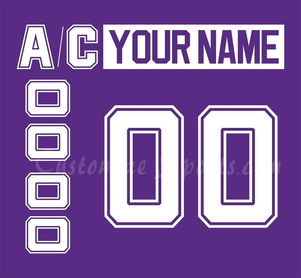 Orlando Solar Bears Customized Number kit for 2012-2015 Away Jersey