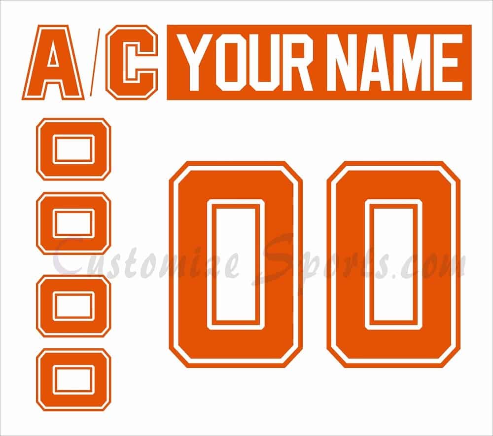 Orlando Solar Bears Customized Number kit for 2012-2014 3rd Jersey