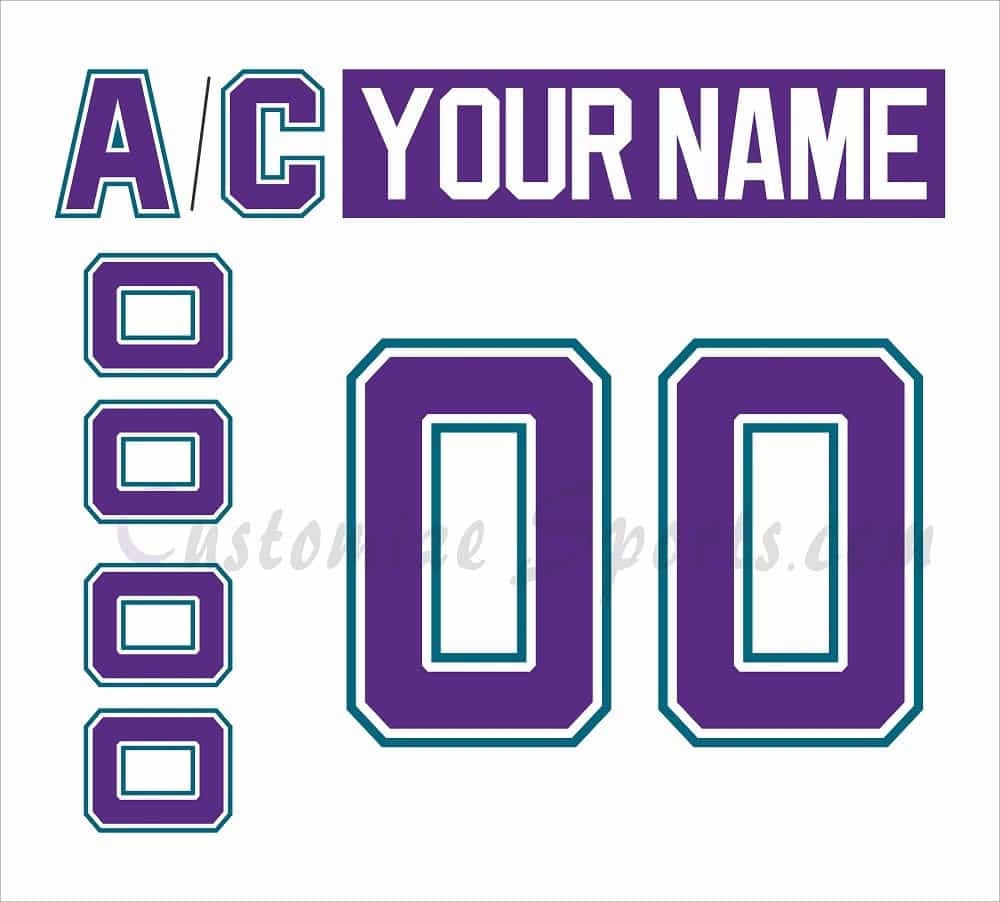 Orlando Solar Bears Customized Number kit for 2012-2015 Home Jersey