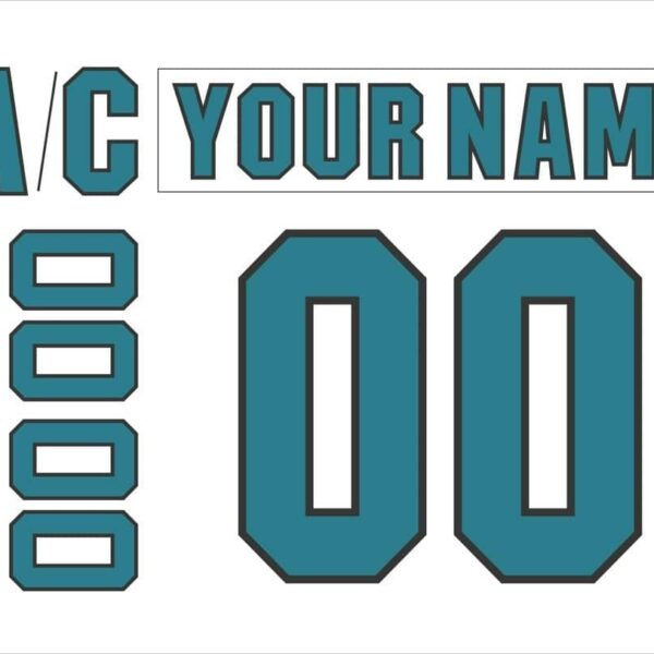 San Jose Barracuda Customized Number Kit For 2018-2022 White Jersey