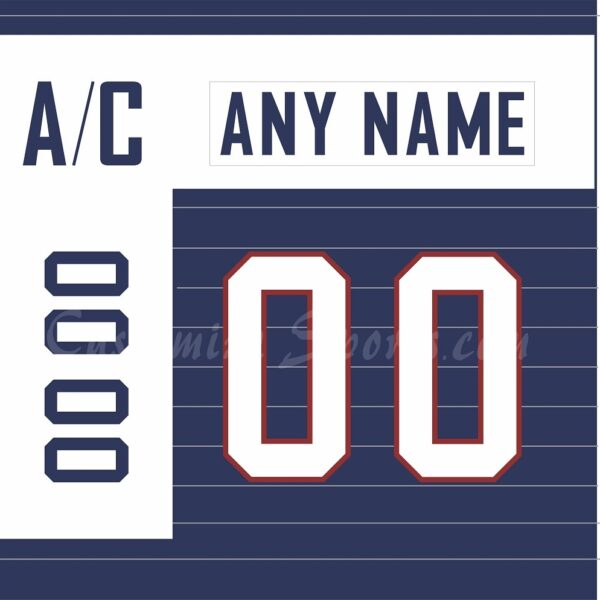 IIHF Team Slovakia Customized Number Kit For 2014 Navy Hockey Jersey