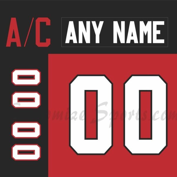 IIHF Team Canada Customized Number Kit for 100th Anniversary Red Hockey Jersey