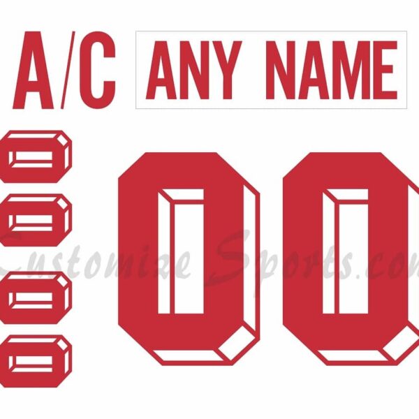 IIHF Team Canada Customized Number Kit For 1990-1995 White Hockey Jersey