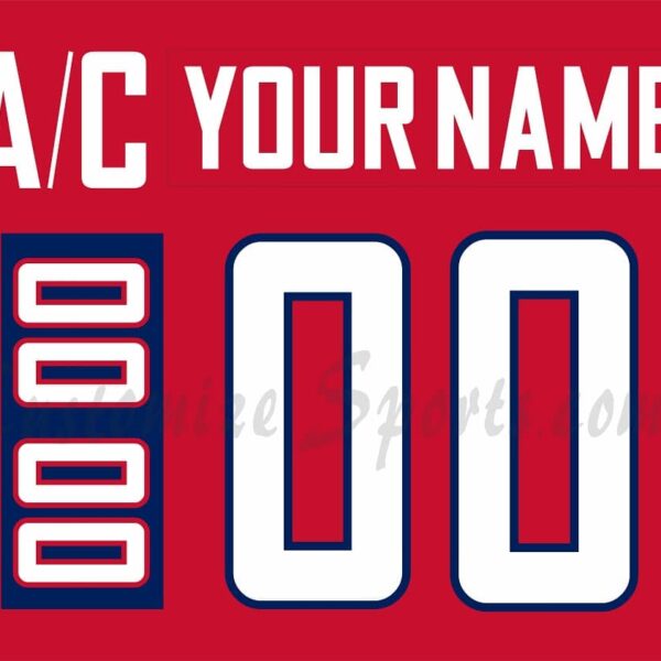 IIHF Team Russia Customized Number Kit for 2010-2011 Red Hockey Jersey