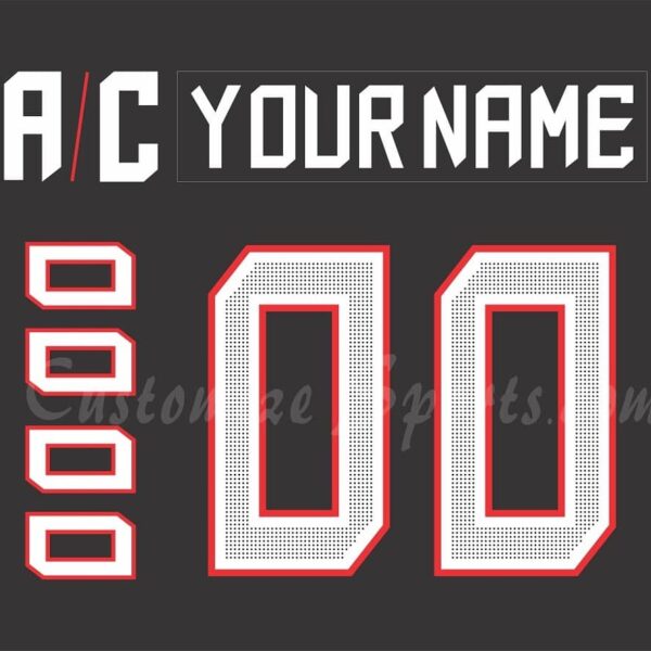 IIHF Team Canada WJC Customized Number Kit for 2019-2022 Black Hockey Jersey