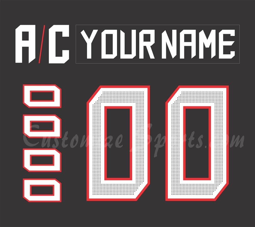 IIHF Team Canada WJC Customized Number Kit for 2019-2022 Black Hockey Jersey