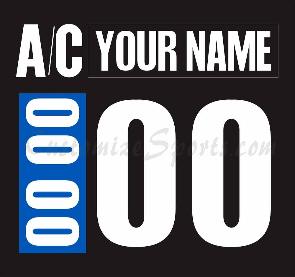 Wichita Thunder Customized Number Kit for 2018-2019 Black Jersey