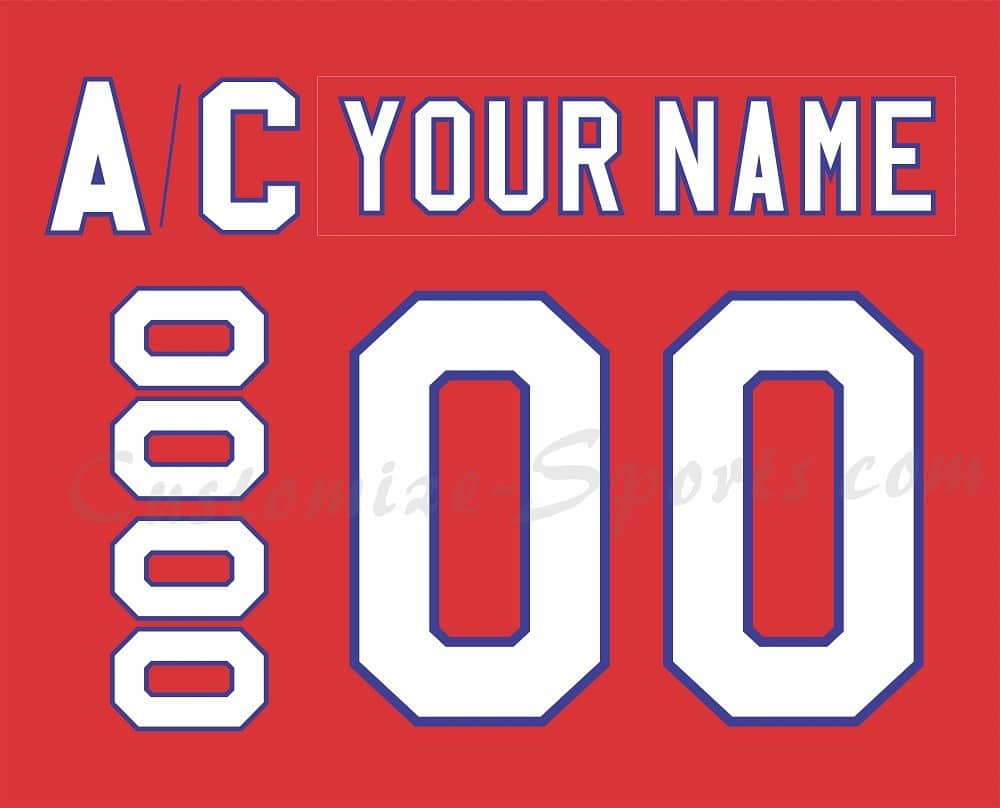 Moncton Wildcats Customized Number Kit For 2015-2016 Red Jersey