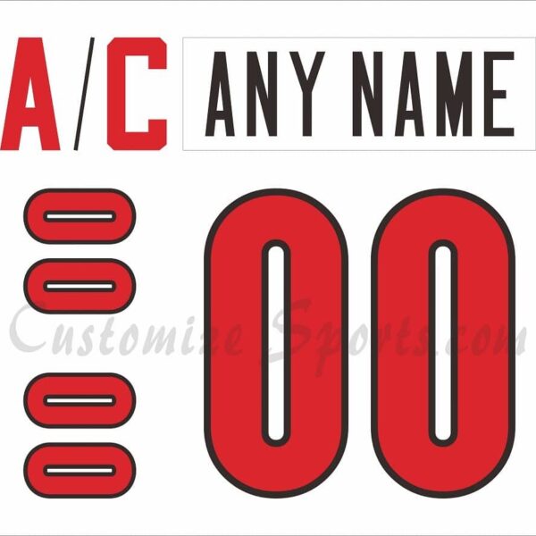 IIHF Team Canada Customized Number Kit for 2006 White Hockey Jersey