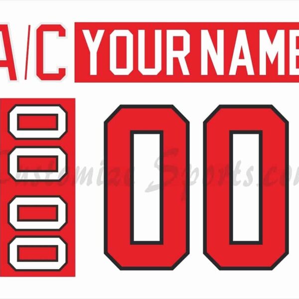 IIHF Team Canada Customized Number Kit for 2007 White Hockey Jersey
