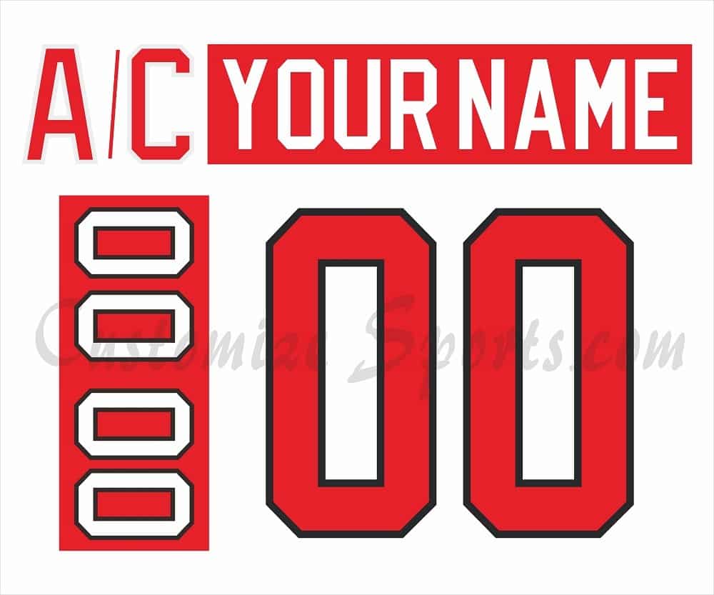 IIHF Team Canada Customized Number Kit for 2007 White Hockey Jersey