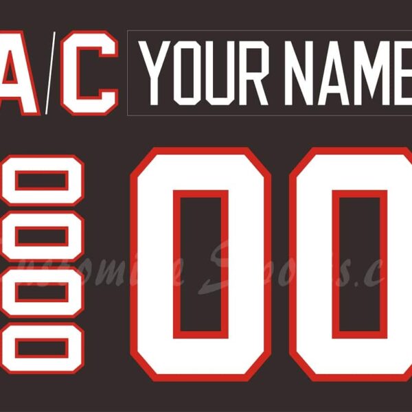 NCAA Northwestern Huskies Customized Number Kit For 2018 Black Hockey Jersey