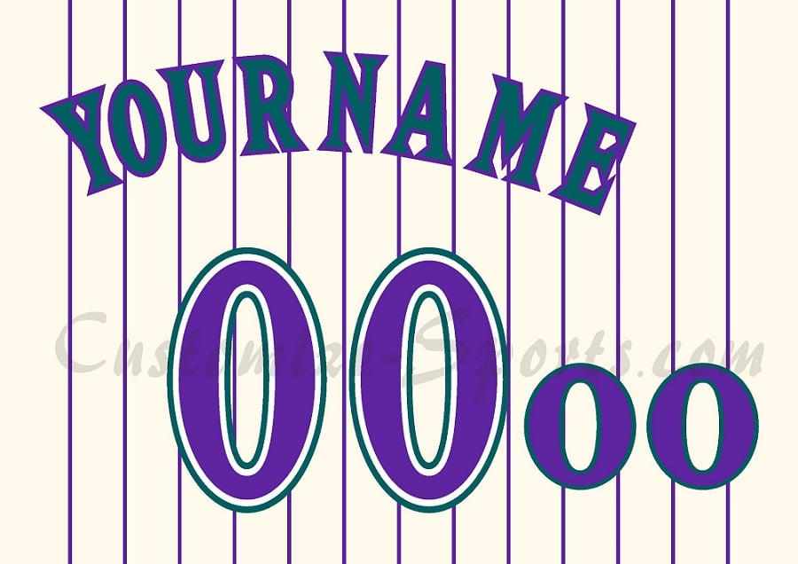 Baseball Arizona Diamondbacks Customized Number Kit for 1998-2000 Home Jersey