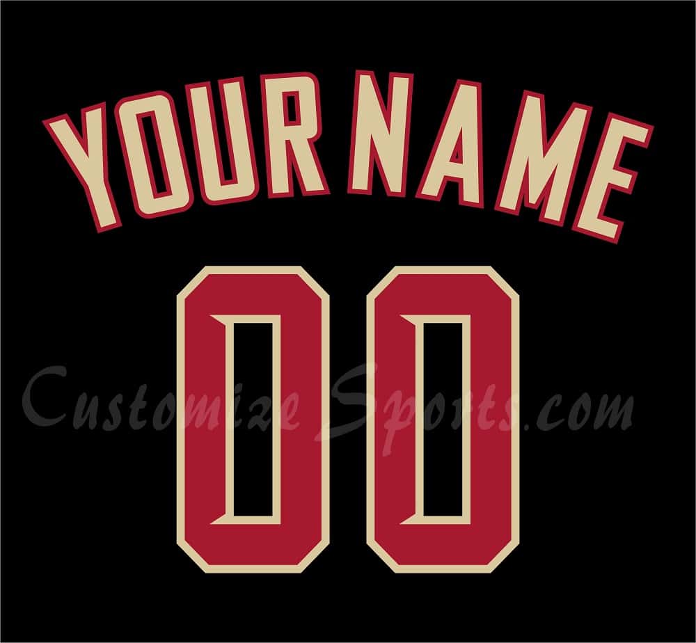 Baseball Arizona Diamondbacks Customized Number Kit for 2020-2023 Black Alternate Jersey
